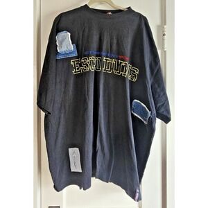 Willie ESCO DUNES patched navy blue‎ men Sz XXXL short sleeve T shirt